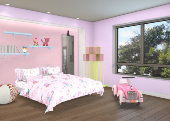 little kid bedroom Design Rendering