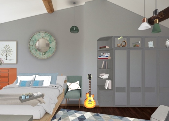 Modern Master Bedroom Design Rendering
