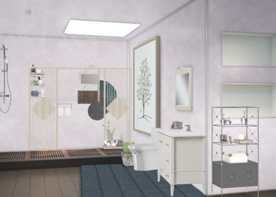 Shade of grey bathroom design  Design Rendering