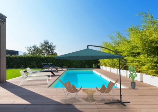 outdoor pool Design Rendering