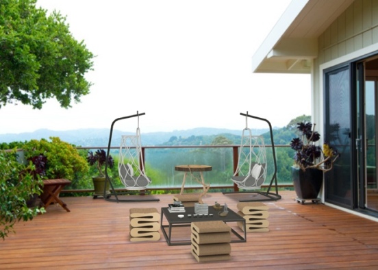 simple outdoor porch Design Rendering