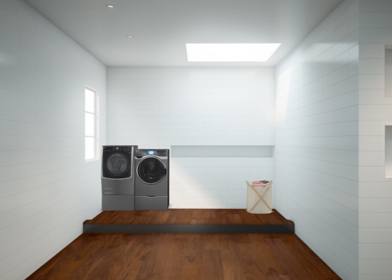 simple laundry room Design Rendering