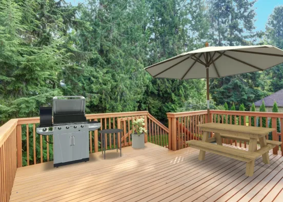 simple outdoor patio  Design Rendering