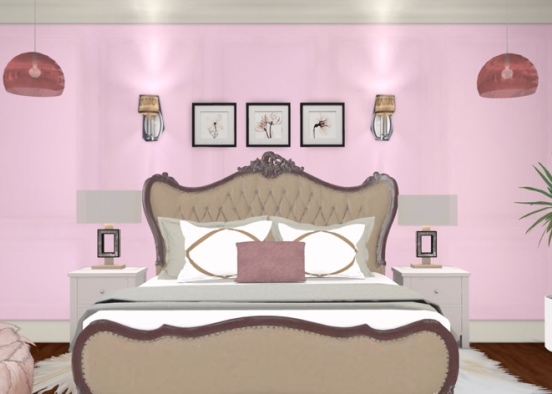royal pink room Design Rendering