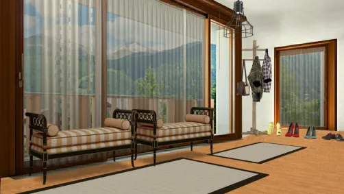 Bosnian home entrance and hallway 