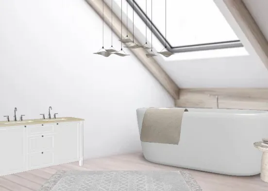 Minimalistic Bathroom Design Rendering