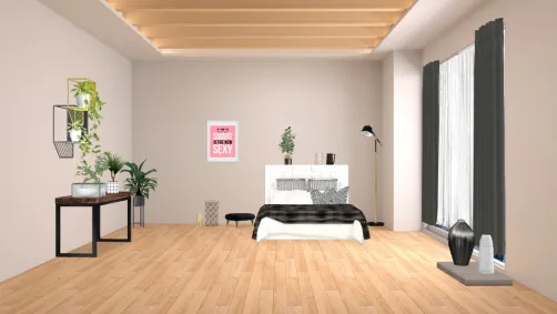 Chambre blanche et noir