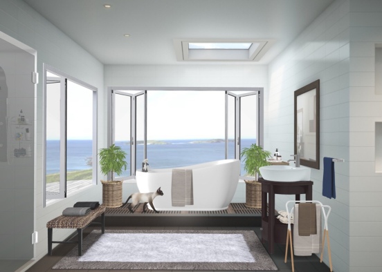 Bath with a view🏞 Design Rendering