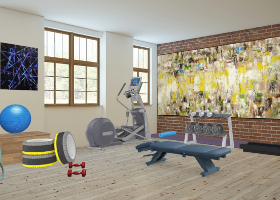 Modern home gym  Design Rendering