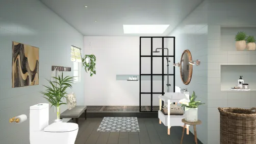 Baño minimalista