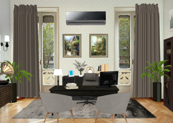 Office of my dream house Design Rendering