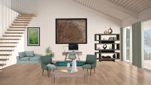 Green & Grey Office