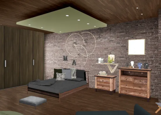 Dream wooden room design Design Rendering