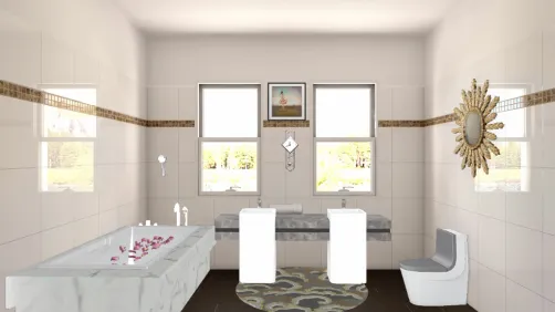  my first day making a bathroom it is really fancy🌊🌉