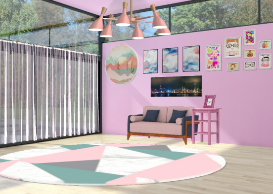 ok sooo...I remade the "pink room" and I think this one looks a lot more like a pink room. AKA alot better pink room.   Design Rendering