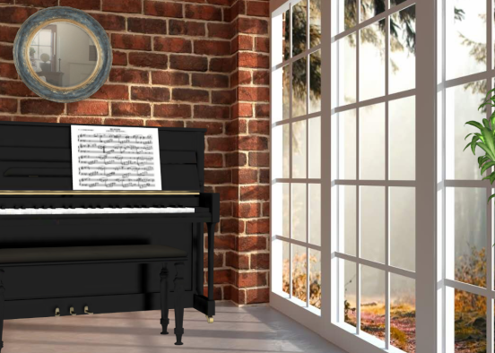 A Piano room in jungle 😊 Design Rendering