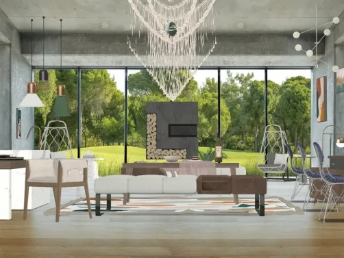 Modern lounge colours.