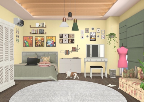 bedroom(for adult woman) Design Rendering