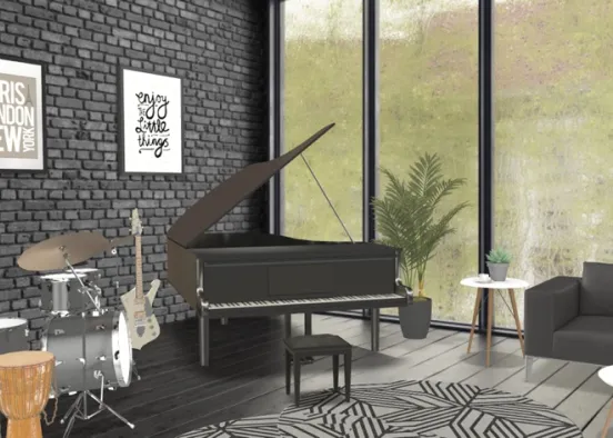 Music Room Design Rendering