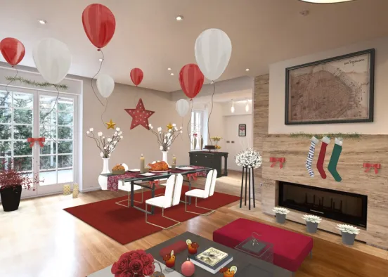 Red thanks giving Design Rendering