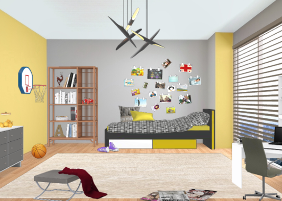Teenager room Design Rendering