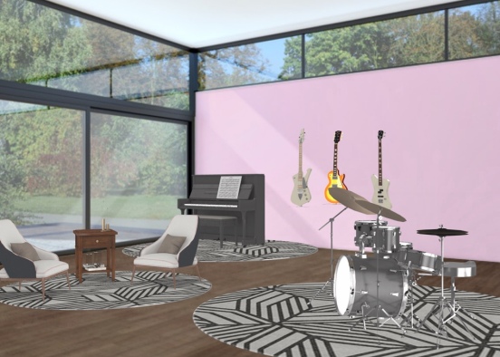 My new Music Room!!! Hope you guys like it! Design Rendering