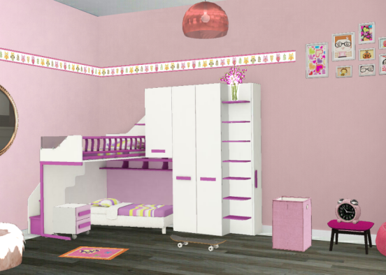 girl's room Design Rendering