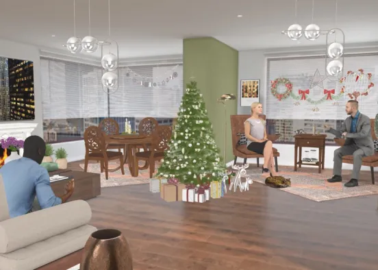 Holiday Meeting at cozy home  Design Rendering