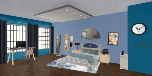 The blue bedroom feel blue weeps but it's not because of the poor décor. Leave everyone jealous. 