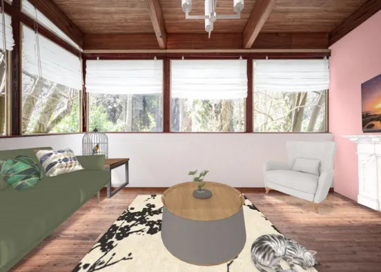 Bohemian Living Room, Design Rendering