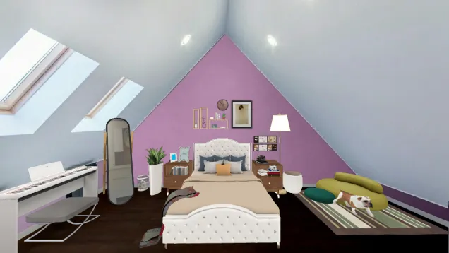 Typical teenage girl's bedroom