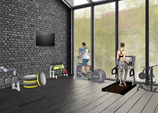 Home Gym Design Rendering