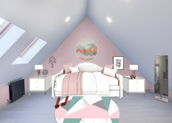 perfect teen bedroom Design Rendering