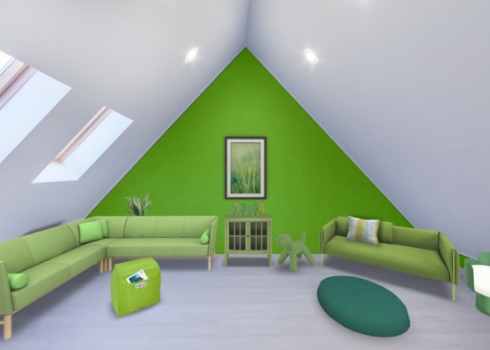 shades of green room Design Rendering