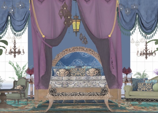 Arabian room Design Rendering