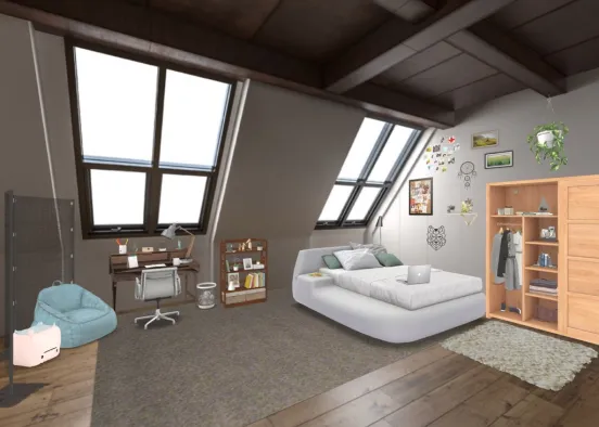 cozy loft bedroom♥️ Design Rendering