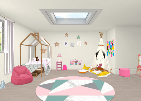 Children's room.  Design Rendering