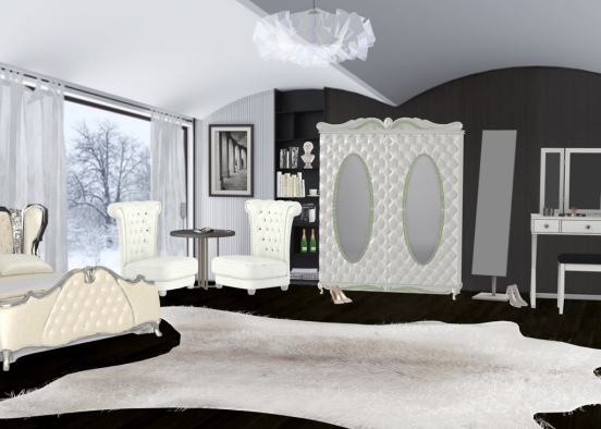 rich woman’s bedroom Design Rendering