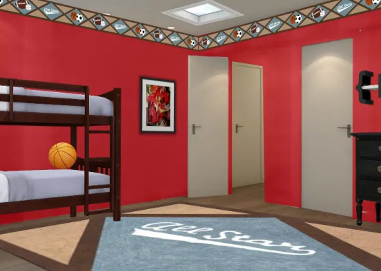 Boy bedroom Design Rendering