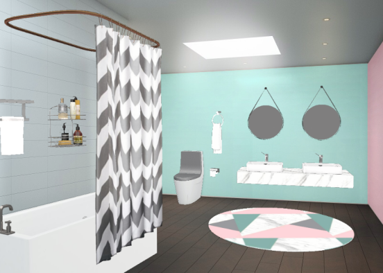 Banheiro de menina Design Rendering