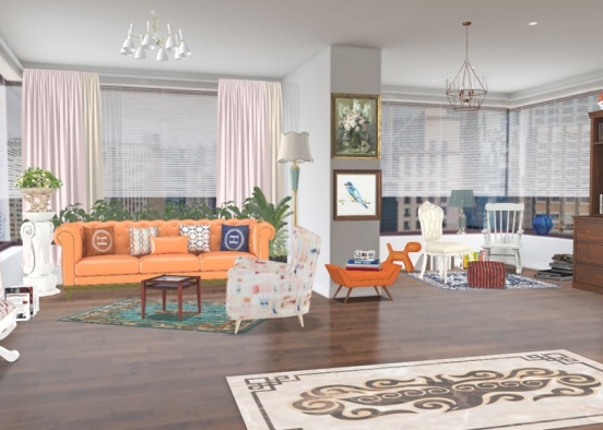 designers living room Design Rendering