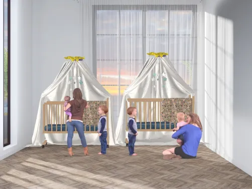 twin girl room