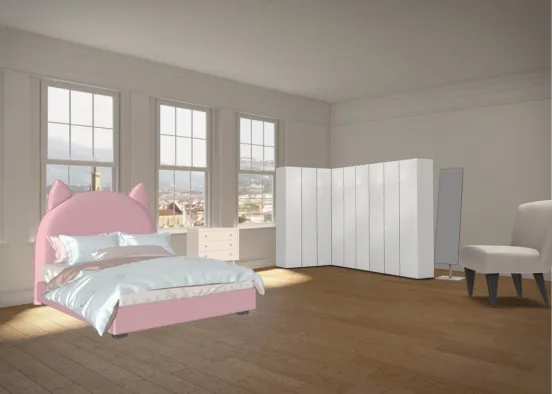 girls bedroom  Design Rendering