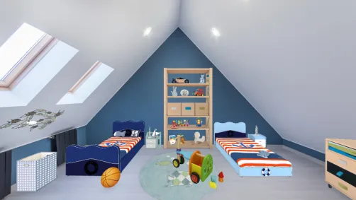 Habitación niños aficionados del mar