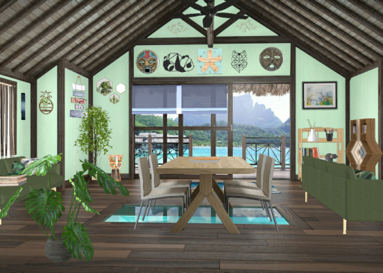Maison à Tahiti  Design Rendering