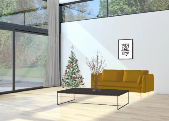 Sala de estar simple Design Rendering