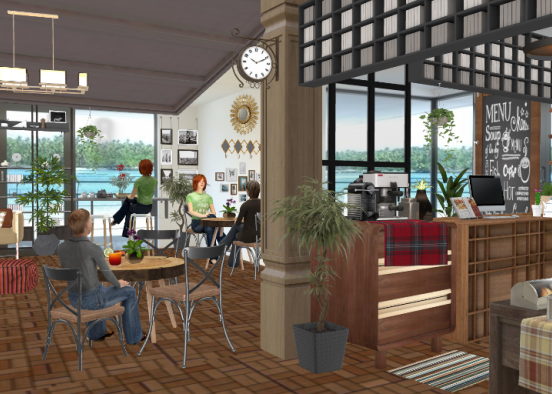 My Cafe design ☕  Design Rendering