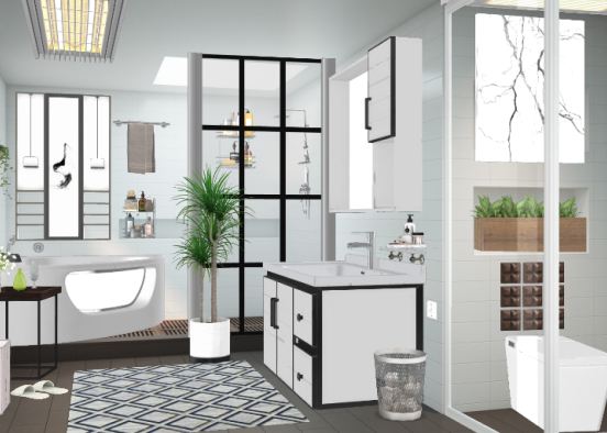 My bathroom design 🚿🚿🌿😊 Design Rendering