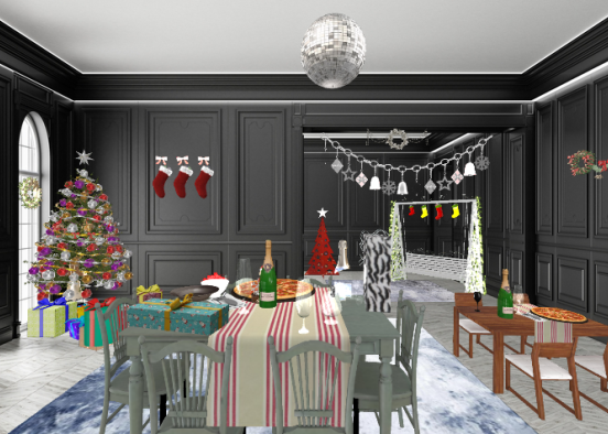 Casual Christmas Party Design Rendering