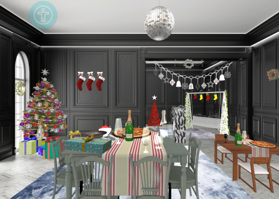 Casual Christmas Party Design Rendering